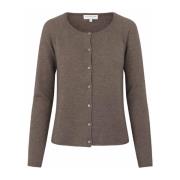 Rosemunde Mjuk Ull Cardigan Falcon Stil Brown, Dam