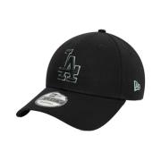 New Era LA Dodgers Team Outline Keps Black, Herr