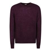 Massimo Alba Mohair Wool Crew Neck Sweater Purple, Herr