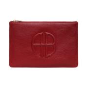 Anine Bing Embosserad Läderclutch Red, Dam