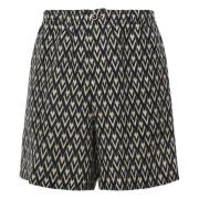 Valentino Garavani Tryckta Bomullsshorts Marin Kräm Multicolor, Herr