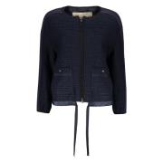 Herno Zip Jacka med tekniska tyginsatser Blue, Dam