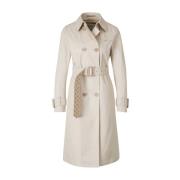 Herno Beige Cotton Dubbelknäppt Trenchcoat Beige, Dam