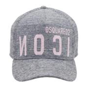 Dsquared2 Snapback Baseball Cap med Icon Print Gray, Unisex