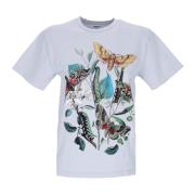 Obey Opal Moths Print Tee Dam T-shirt Gray, Dam