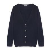 Fiorella Rubino Cardigan med V-ringning i Lenzing™ Ecovero™ Viskos Blu...