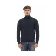 Alpha Studio Lyxig Grön Ull Turtleneck Sweater Green, Herr