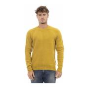 Alpha Studio Tidlös Crew Neck Tröja Yellow, Herr