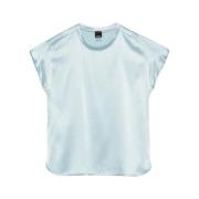 PINKO Silk Stretch Blouse Clear Blue Blue, Dam