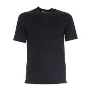 Z Zegna Avslappnad Bomull T-shirt Black, Herr