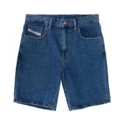 Diesel Herr Knapp Dragkedja Shorts Blue, Herr