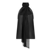 Tom Ford Svart Sid Georgette Blus Black, Dam