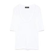 Fabiana Filippi Lyxig Jersey T-shirt för kvinnor White, Dam