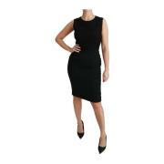 Dolce & Gabbana Elegant Svart Spets Bodycon Klänning Black, Dam