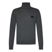 Dolce & Gabbana Grå Turtlenecktröja för Män Gray, Herr