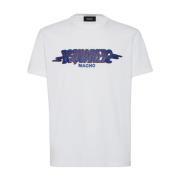 Dsquared2 Logo Print Crew Neck T-shirt White, Herr