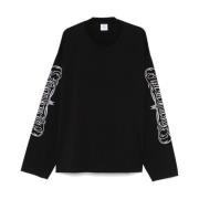 Vetements Svart Crew Neck Långärmad T-shirt Black, Herr