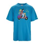 MC2 Saint Barth Herr Grafisk Bomull T-shirt Blue, Herr