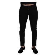 Dolce & Gabbana Elegant Svart Slim Fit Denim Byxor Black, Herr