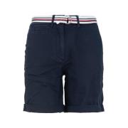 Tommy Hilfiger Knapp Blixtlås Bermuda Shorts Blue, Dam