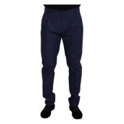 Dolce & Gabbana Elegant Slim Fit Blå Chinos Blue, Herr