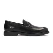 Kazar Stiliga Svarta Läderloafers Black, Herr