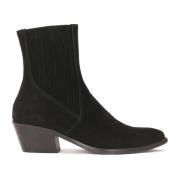 Kazar Mocka cowboy boots med elastiska insatser Black, Dam