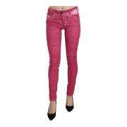 Dolce & Gabbana Chic Pink Mid Waist Skinny Pants Pink, Dam