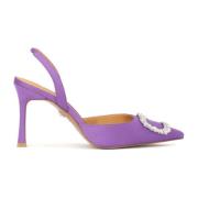 Kazar Lila tyg slingback pumps Purple, Dam