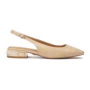 Kazar Beige pumps med metallutsmyckning på klacken Beige, Dam