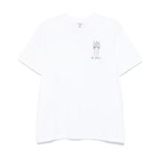 Casablanca Vit Logotyp Tryck Crew Neck T-shirt White, Herr