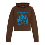 Dsquared2 Sweatshirt med logotyp Brown, Dam