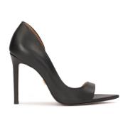 Kazar Svarta peep toe pumps med spetsig näsa Black, Dam