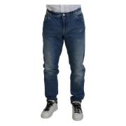 Dolce & Gabbana Italienska Skinny Denim Jeans Blue, Herr