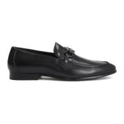 Kazar Svarta loafers för män med metallbit Black, Herr