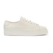 Kazar Vita lädersneakers med en enkel ovandel White, Dam