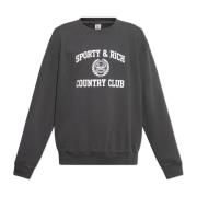 Sporty & Rich Tryckt sweatshirt från Varsity-kollektionen Gray, Herr