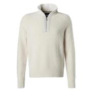 Hugo Boss Vit Open Maglia Skjorta Beige, Herr