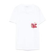 Max Mara Vit T-shirt med Ficka White, Dam