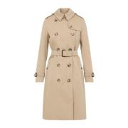 Burberry Elegant Nude & Neutrals Coat Beige, Dam