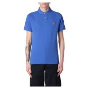 Polo Ralph Lauren Slim-Fit Piqué Polo Stickad Blue, Herr