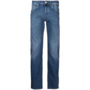 Incotex Denim Straight Tvättade Jeans Blue, Herr