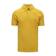 Fay Herr Button Polo Skjorta Yellow, Herr