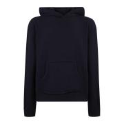 Maison Margiela Lyxig Ull Cashmere Huvtröja Sweatshirt Blue, Herr