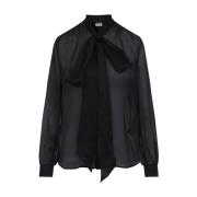 Saint Laurent Silkesskjorta Black, Dam