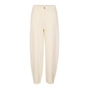 Saint Tropez Löst Passform Wide Leg Jeans Ice Beige, Dam