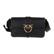 PINKO Svart Crossbody Väska Elegant Design Black, Dam