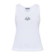 Moschino Räfflad topp White, Dam