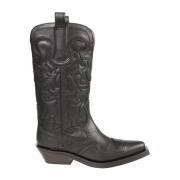 Ganni Broderad Westernboot Black, Dam