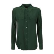 Equipment Slim Fit Skjorta Green, Dam